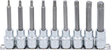 BIT SOCKET SET | 12.5 MM (1/2") DRIVE | T-STAR (FOR TORX) | 9 PCS. (5177)
