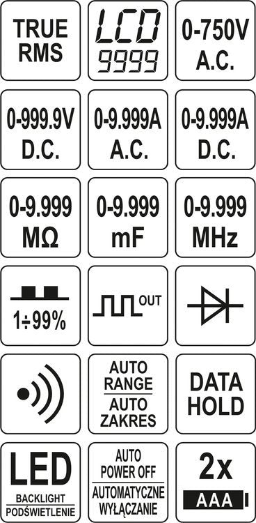 DIGITAL MULTIMETER TRUE RMS (YT-73089)
