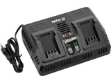 DOUBLE BATTERY CHARGER 18V 2.4A (YT-828499)