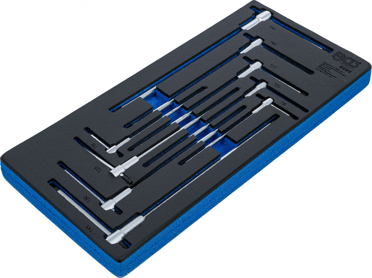 TOOL TRAY 1/3: SCREWDRIVER SET WITH SLIDING T-HANDLE | T-STAR (FOR TORX) | T10 - T50 | 9 PCS. (6090)
