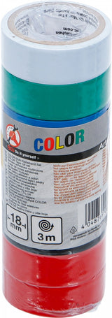 SET OF COLORED INSULATION TAPES 18 MM X 3 M | 8 PCS (80838)