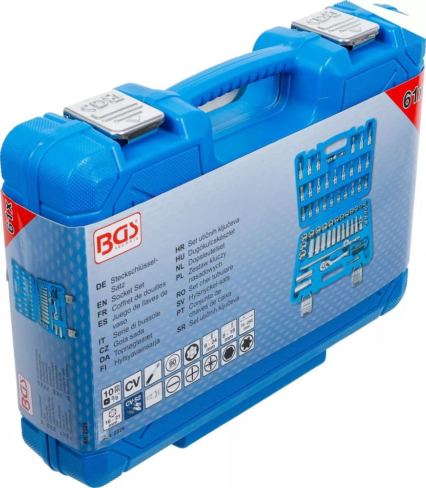 SOCKET SET | 10 MM (3/8") DRIVE | 61 PCS. (2229)