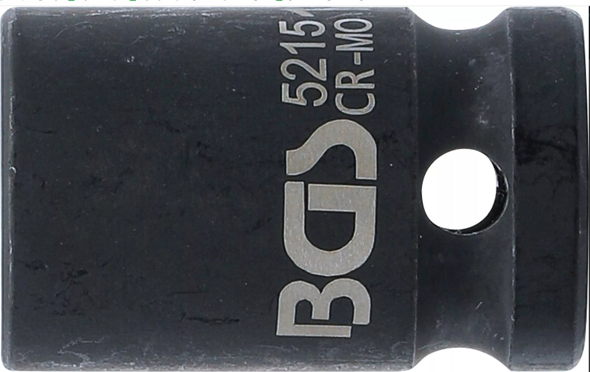 IMPACT SOCKET, HEXAGON | 12.5 MM (1/2") DRIVE | 15 MM (5215)