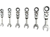RATCHETING STUBBY WRENCH SET | REVERSIBLE | SWIVEL HEAD | 8 - 17 MM | 6 PCS (YT-16977)