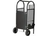 FIREWOOD STAND WITH FIREPLACE ACCESSORIES / TROLLEY UP TO 20 KG | 810 X 420 X 360 MM (33330)