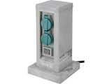 OUTDOOR SOCKET IN IMITATION STONE BOX | IP44 | 4 X 230V (YT-81273)
