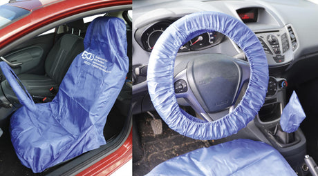 PROTECTIVE SEAT AND STEERING WHEEL COVER | UNIVERSAL | POLYESTER (66531)