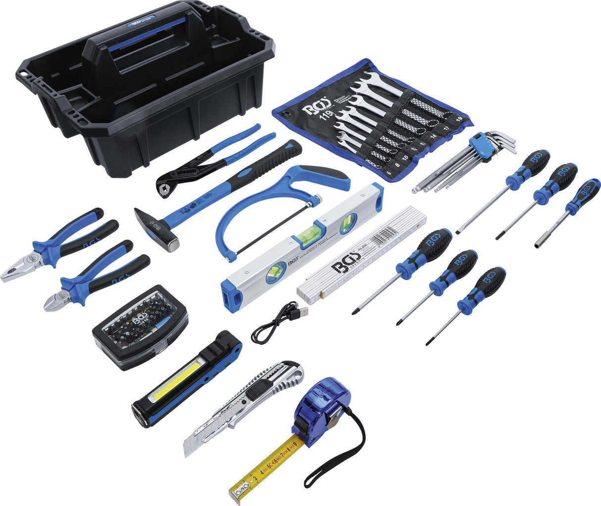 TOOL CARRYING CASE | REINFORCED PLASTIC | INCL. TOOL ASSORTMENT | 66 PCS. (70224)