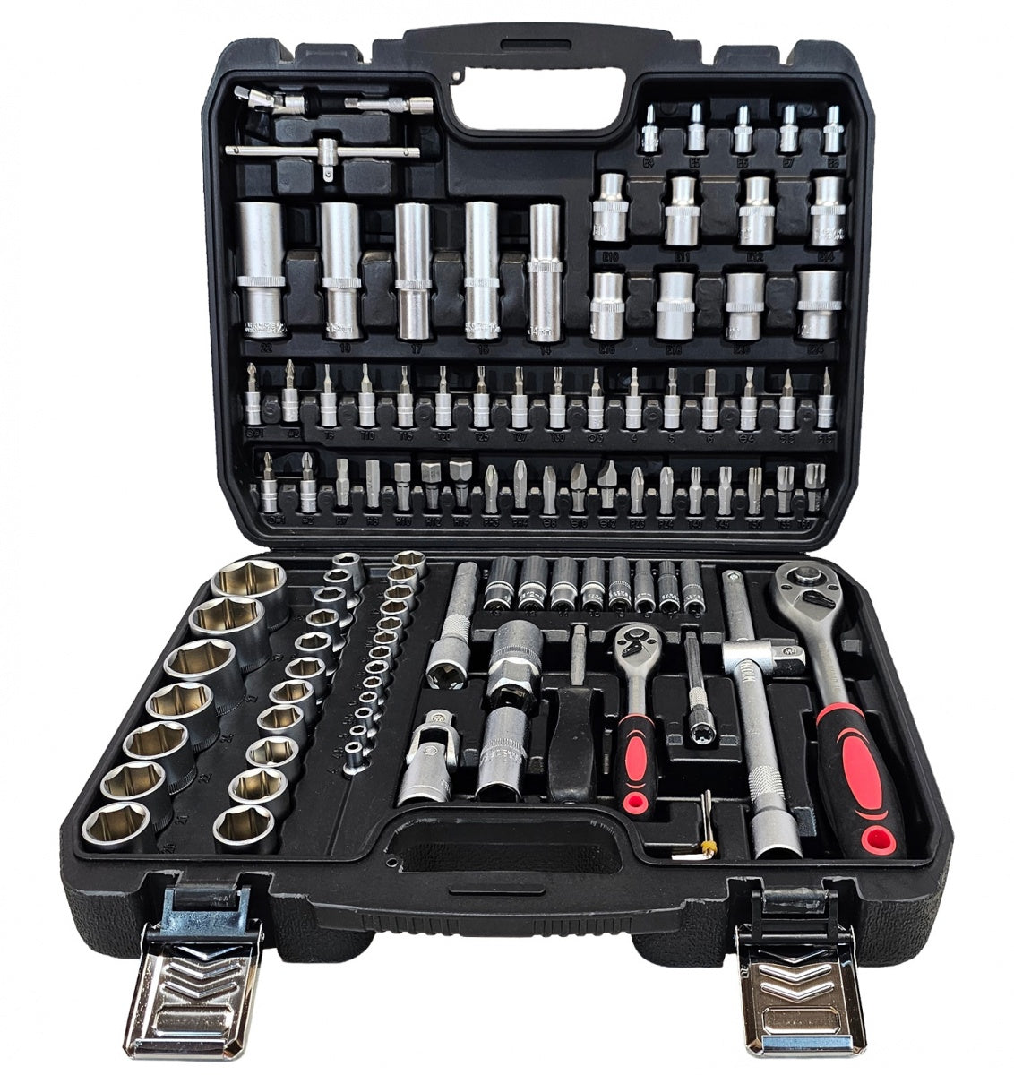TOOL SET | CR-V | 72Z | 6.3 MM (1/4") + 12.5 MM (1/2") | 108 PCS. (SK108)
