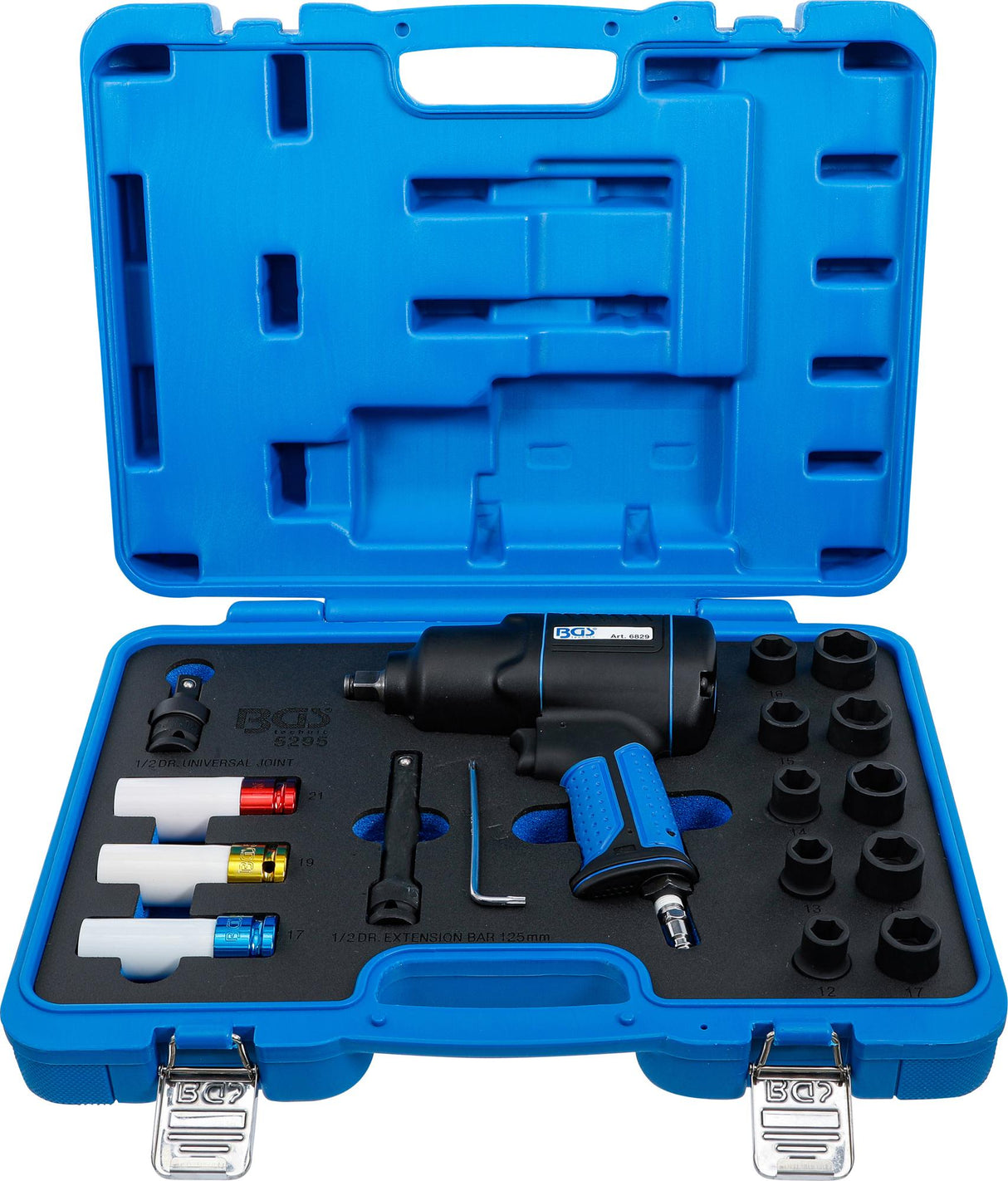 AIR IMPACT WRENCH AND IMPACT SOCKET SET | 12.5 MM (1/2") | 1200 NM | 16 PCS. (5295)