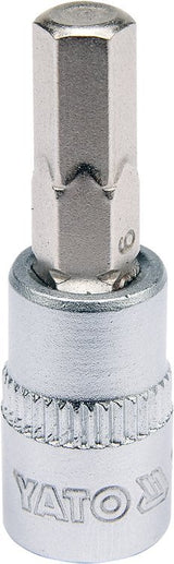 SOCKET BIT HEX 1/4" 6MM L37MM (YT-04373)