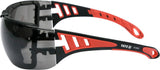 SAFETY GLASSES W/ GREY LENSES AND STRAP (YT-73701)