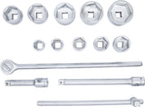SOCKET SET | 25 MM (1") DRIVE | 36-80 MM | 15 PCS. (15111)
