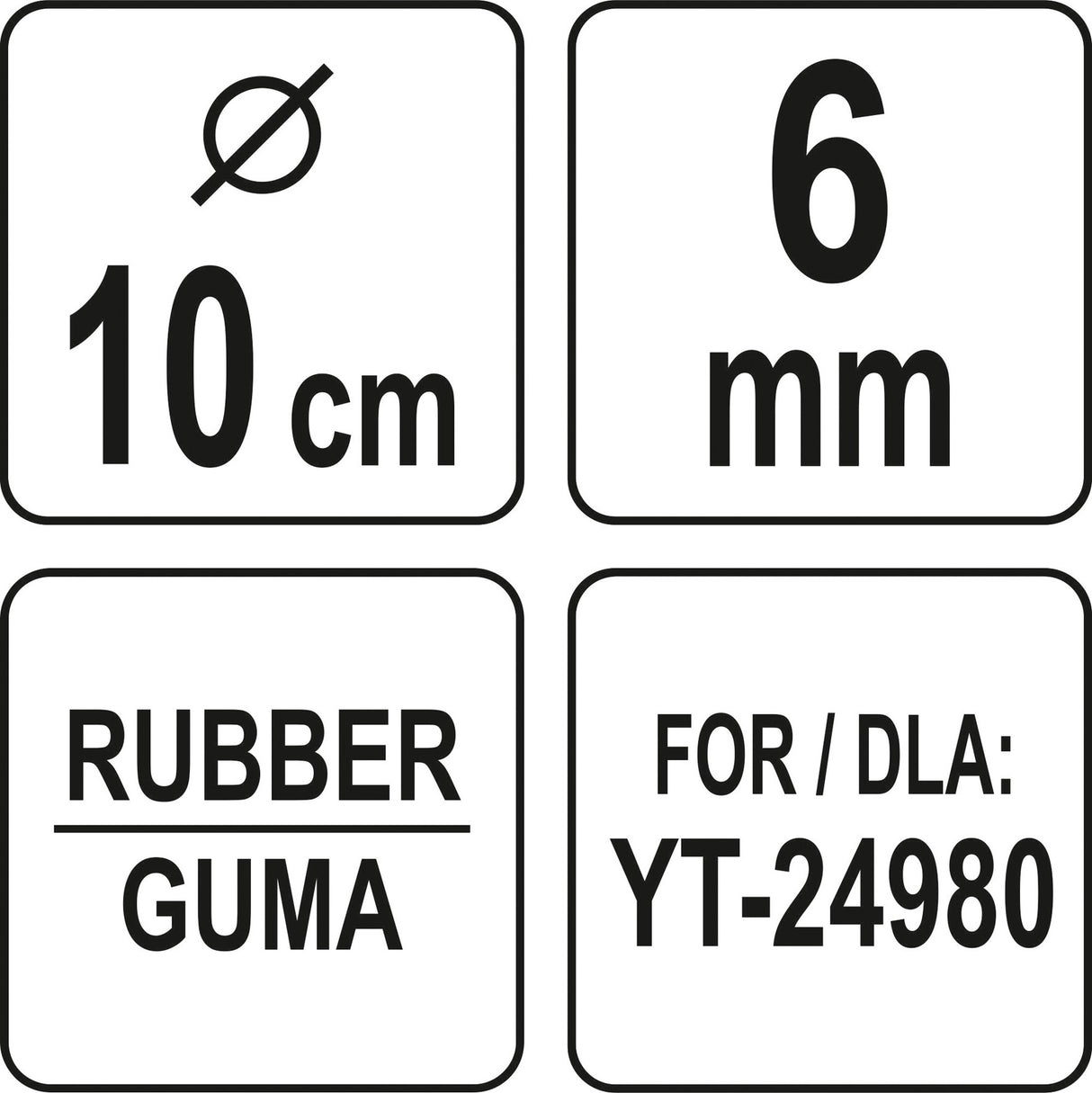 RUBBER PLUNGER FOR DRAIN CLEANING | 10 CM (YT-24960)