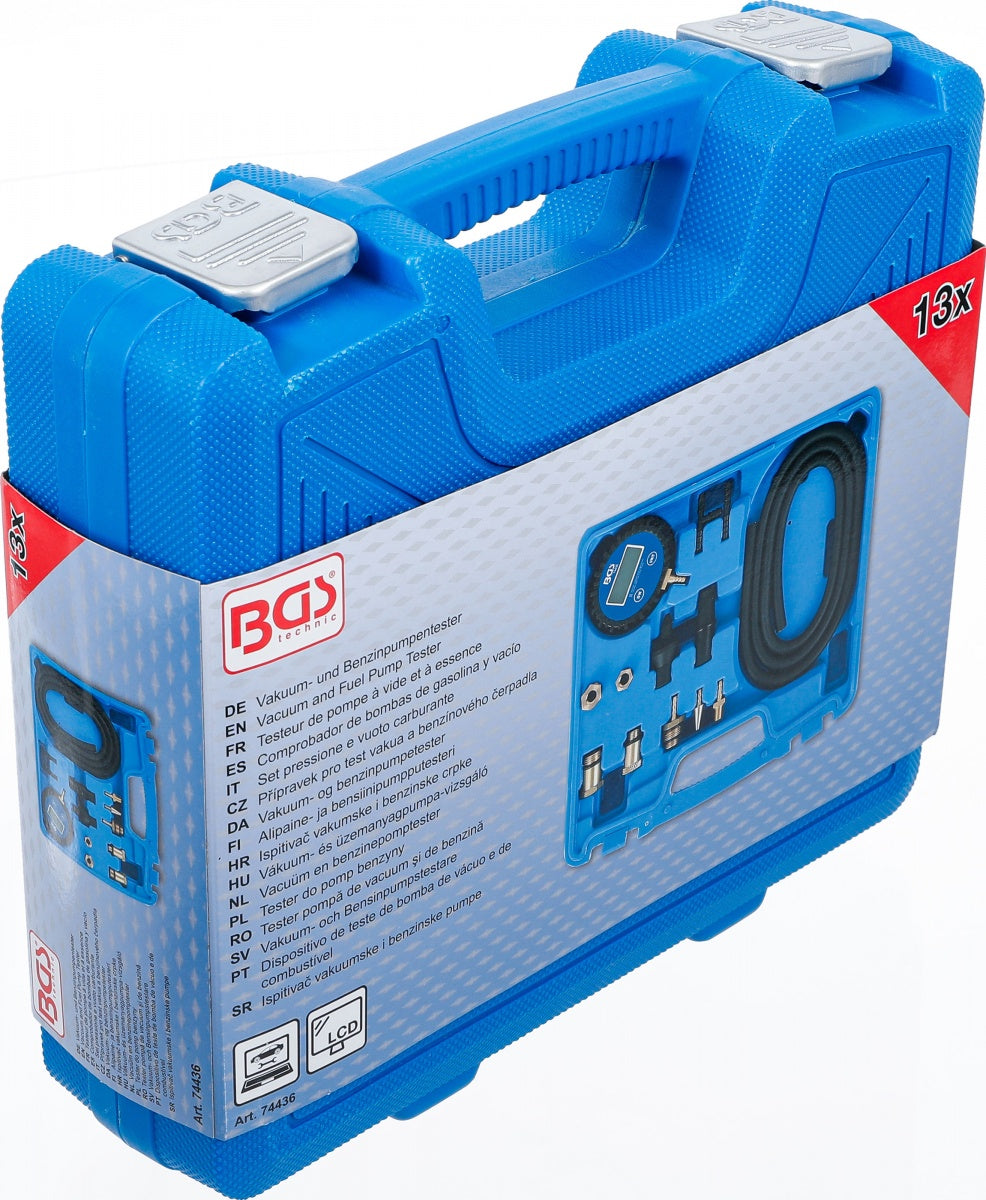 VACUUM AND FUEL PUMP TESTER | DIGITAL | WITH ADAPTOR SET (74436B)
