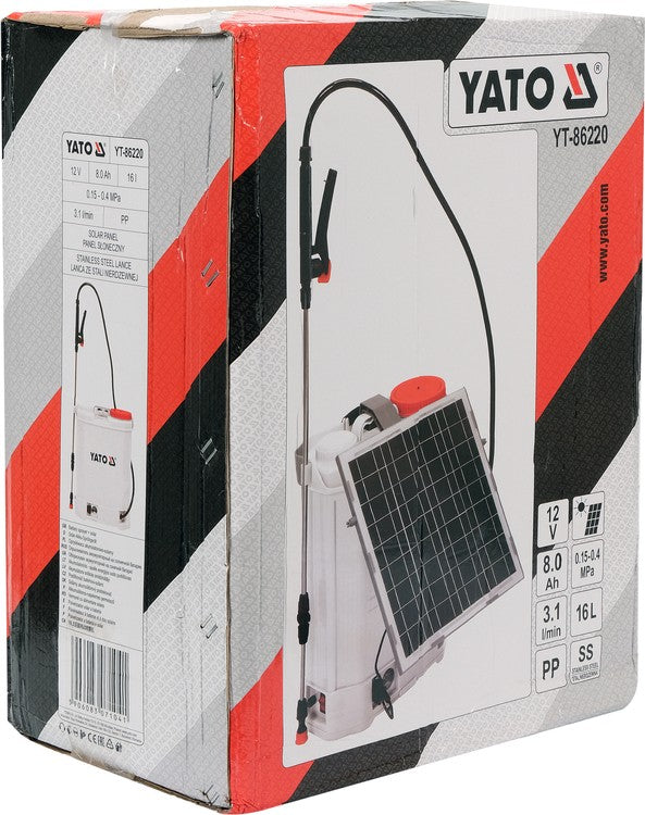 SPRAYER 12V 16L WITH SOLAR PANEL (YT-86220)