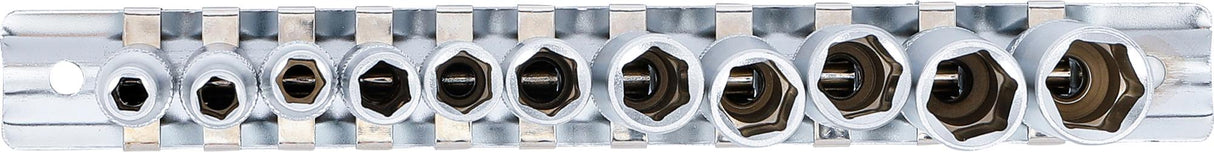 SOCKET SET, HEXAGON, DEEP | 6.3 MM (1/4") DRIVE | INCH SIZES | 11 PCS. (2429)