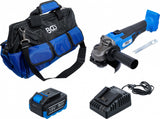 CORDLESS ANGLE GRINDER SET | BRUSHLESS | 18 V | WITH RECHARGEABLE BATTERY AND QUICK CHARGER (7396)