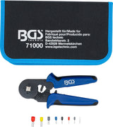 CRIMPING PLIERS FOR CABLE END SLEEVES 0.25 - 10 MM² | WITH CABLE TERMINAL ASSORTMENT 0.5 - 10 MM² (71000B)