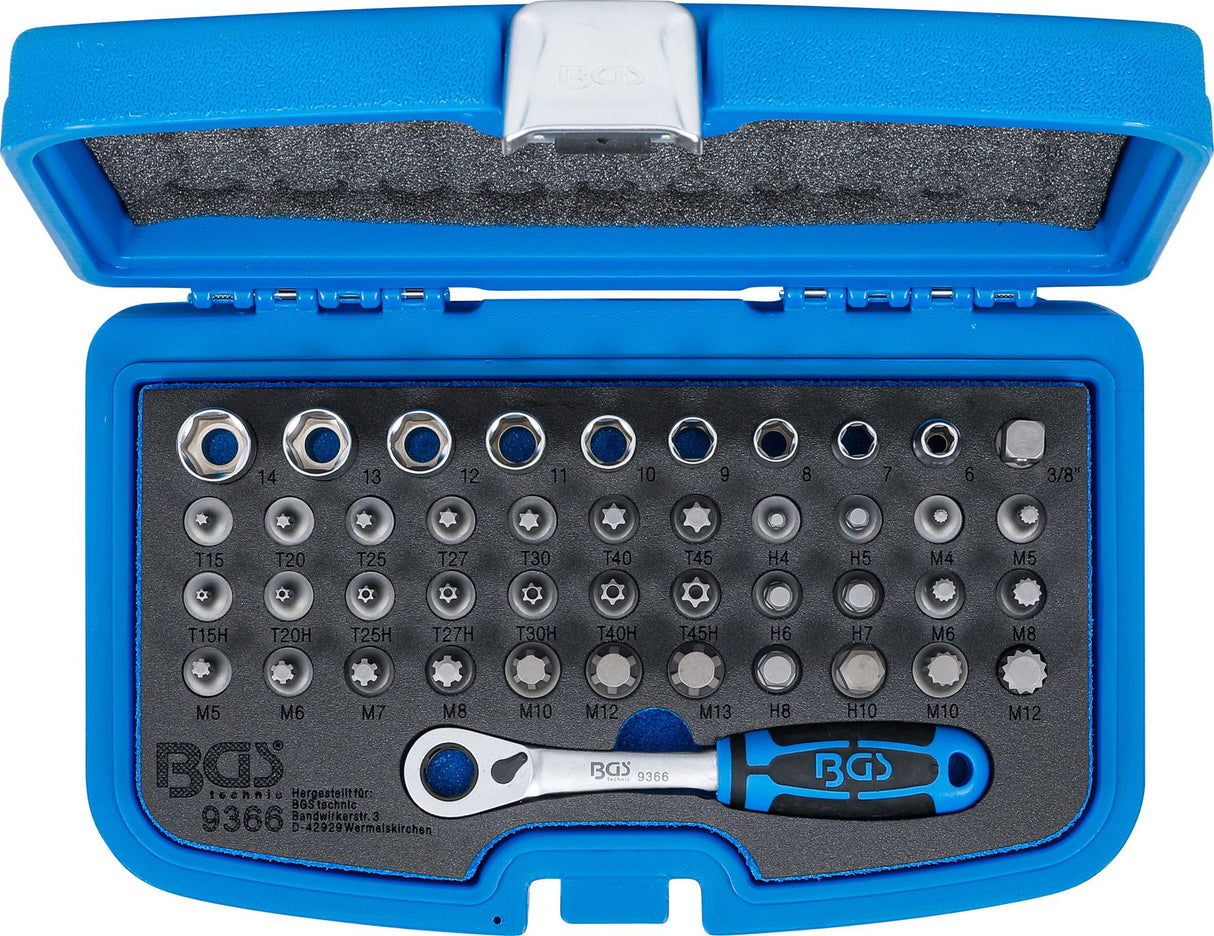 PUSH-THROUGH BIT AND SOCKET SET | 44 PCS. (9366)