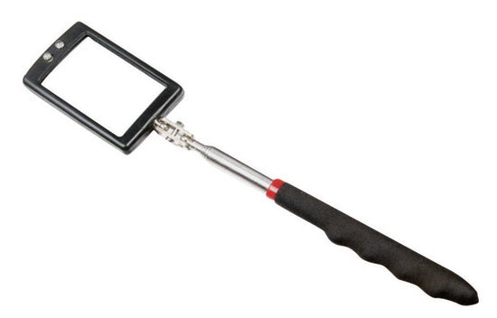 TELESCOPIC SQUARE MIRROR | 285 - 870 MM | WITH 2 LED (9302V)