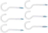 SCREW HOOK ASSORTMENT | WHITE | PLASTIC-COATED | 60 MM | 6 PCS. (88181)