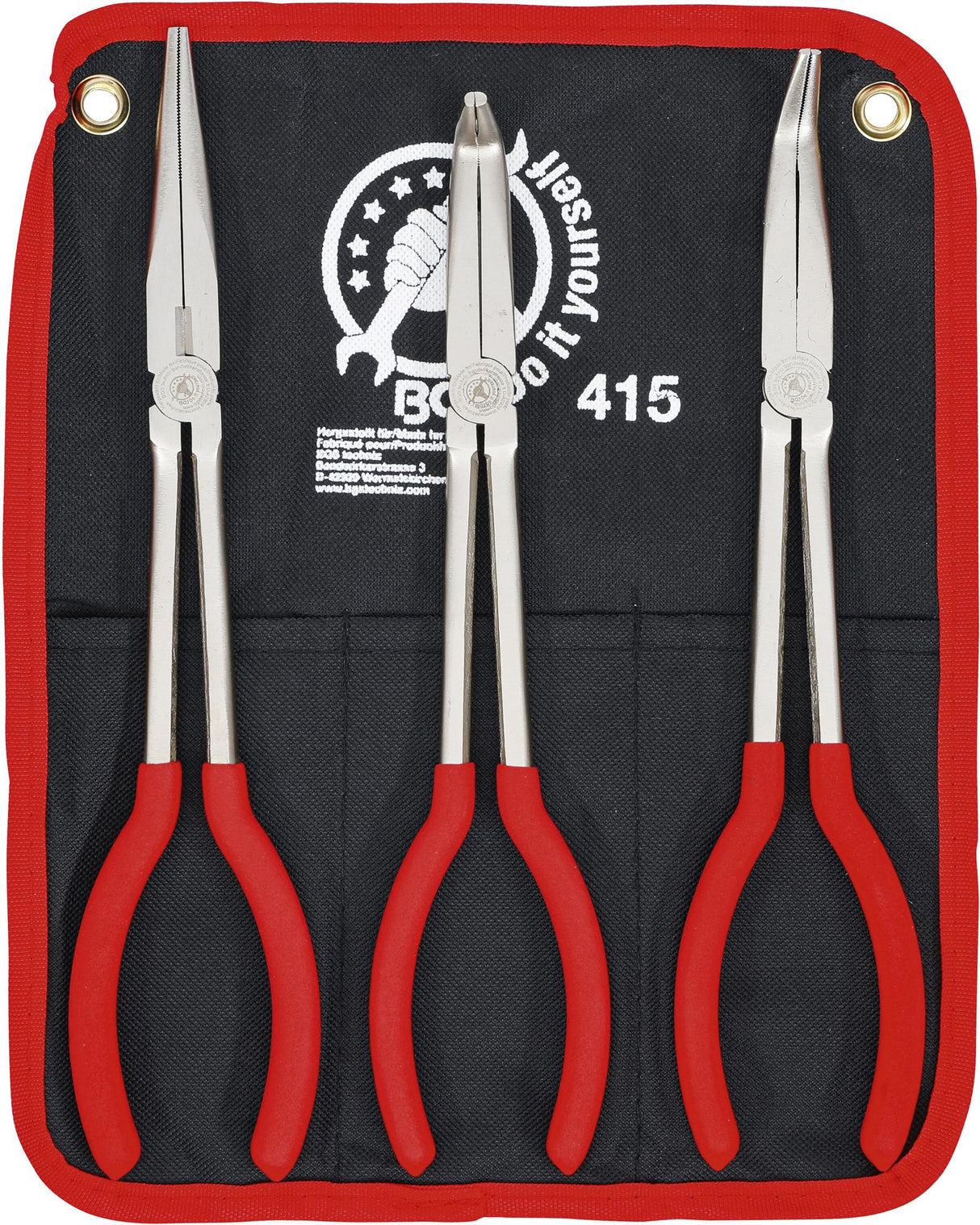 LONG NOSE PLIERS SET | STRAIGHT / BENT | 260 - 285 MM | 3 PCS. (415)