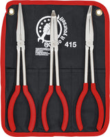 LONG NOSE PLIERS SET | STRAIGHT / BENT | 260 - 285 MM | 3 PCS. (415)