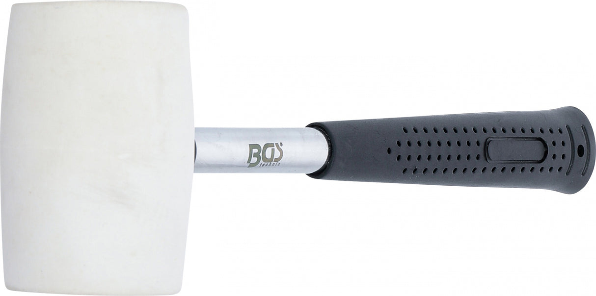 RUBBER HAMMER | METAL HANDLE | WHITE HEAD | Ø 48 MM | 250 G (70139)