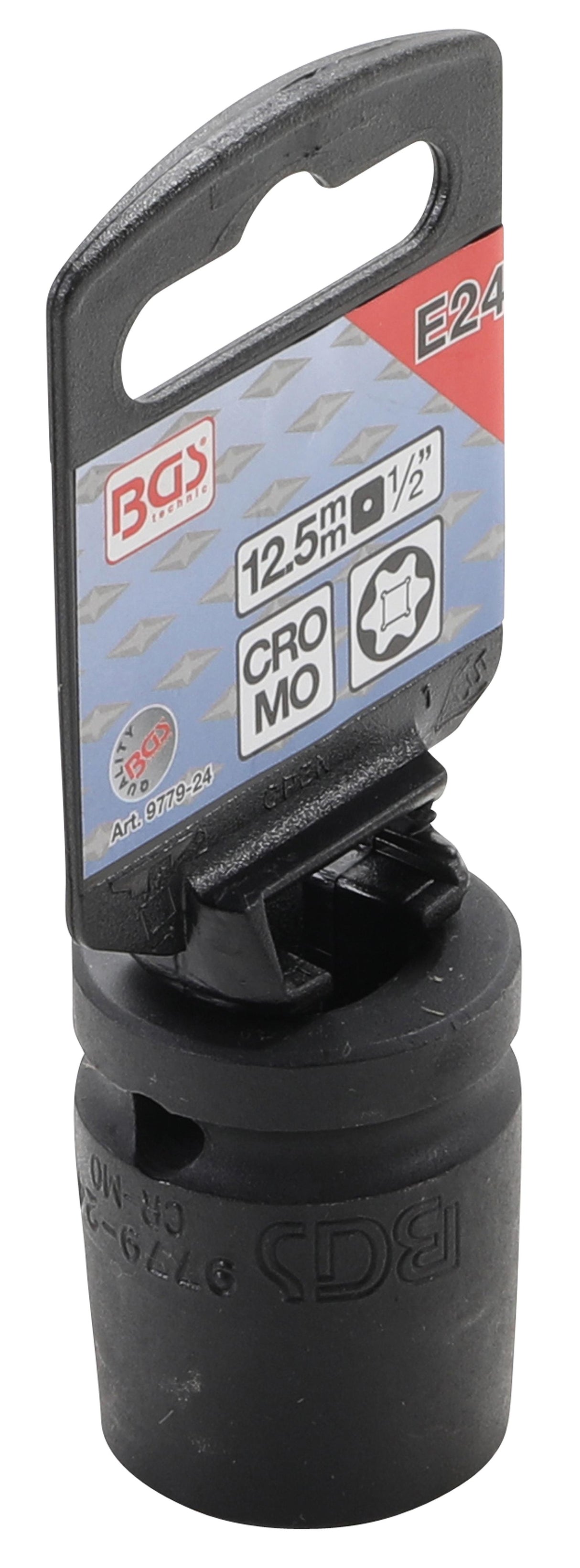 IMPACT SOCKET E-STAR | 12.5 MM (1/2") DRIVE | E24 (9779-24)
