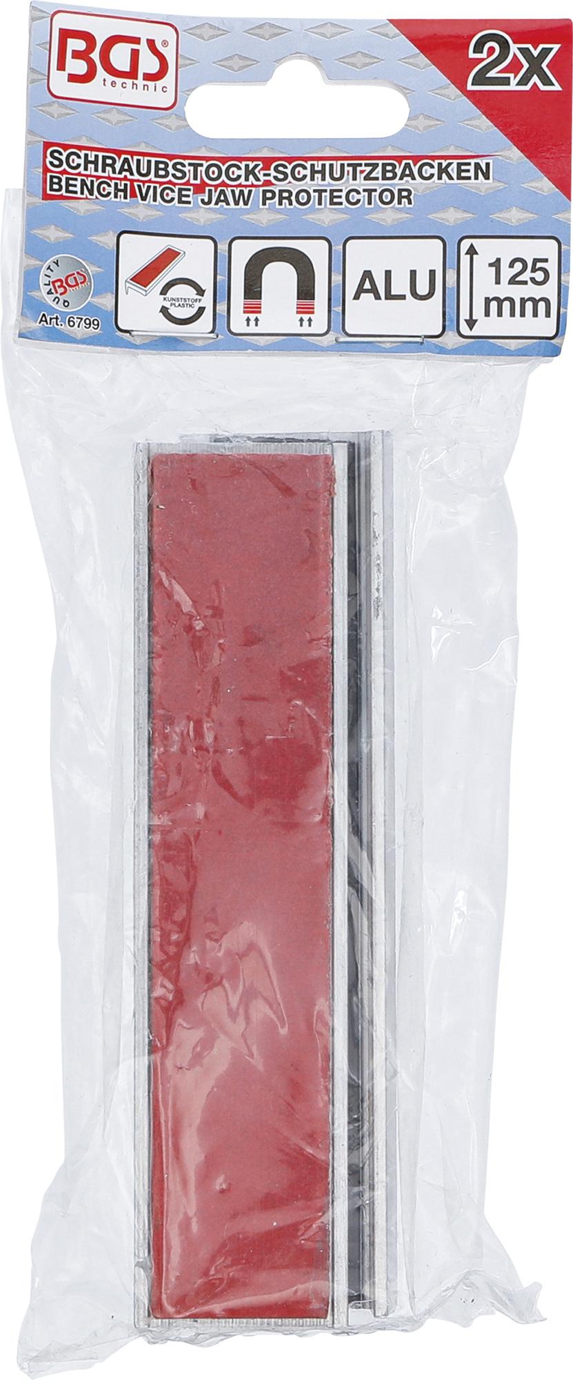 BENCH VICE JAW PROTECTORS | ALUMINIUM | 125 MM | 2 PCS. (6799)
