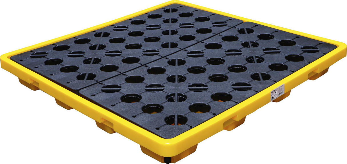 OIL DRIP PAN | WITH OPEN MESH FLOORING | FOR 4 X 200-L DRUMS (70050)