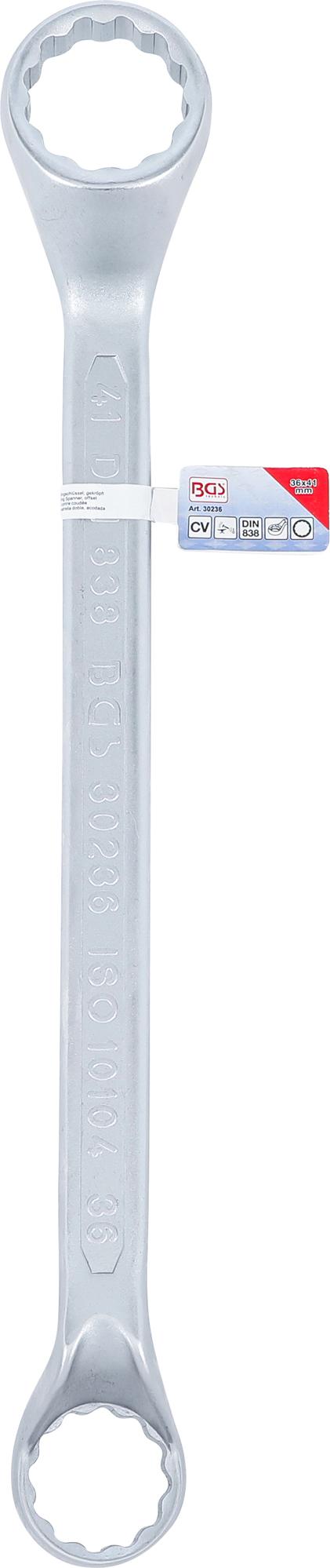 DOUBLE RING SPANNER | DEEP OFFSET ENDS | 36 X 41 MM (30236)