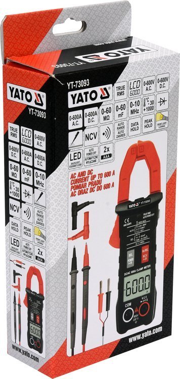 CLAMP MULTIMETER TRUE RMS AC/DC 600A (YT-73093)