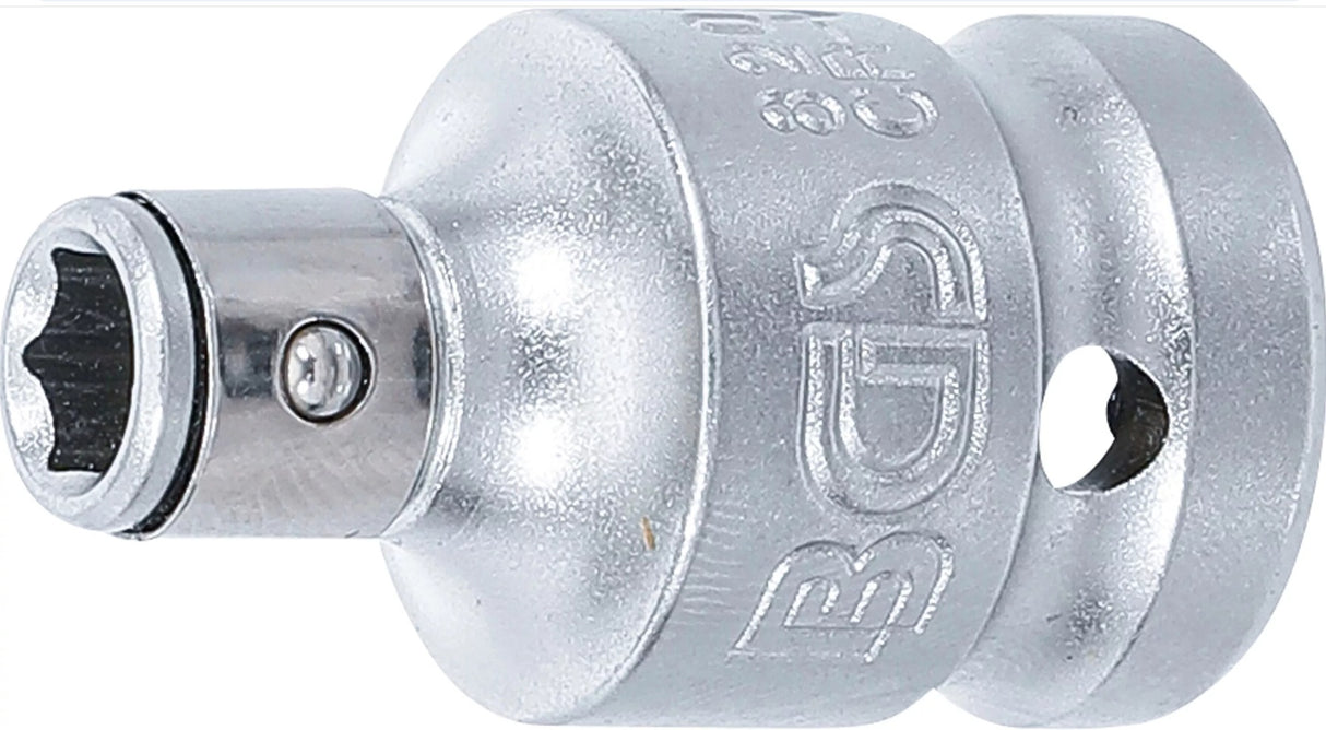 BIT ADAPTOR WITH RETAINING BALL | 12.5 MM (1/2") DRIVE | INTERNAL HEXAGON 6.3 MM (1/4") (8201)