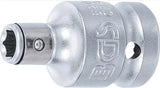 BIT ADAPTOR WITH RETAINING BALL | 12.5 MM (1/2") DRIVE | INTERNAL HEXAGON 6.3 MM (1/4") (8201)
