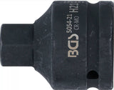 IMPACT BIT SOCKET | LENGTH 55 MM | 20 MM (3/4") DRIVE | INTERNAL HEXAGON 21 MM (5054-21)