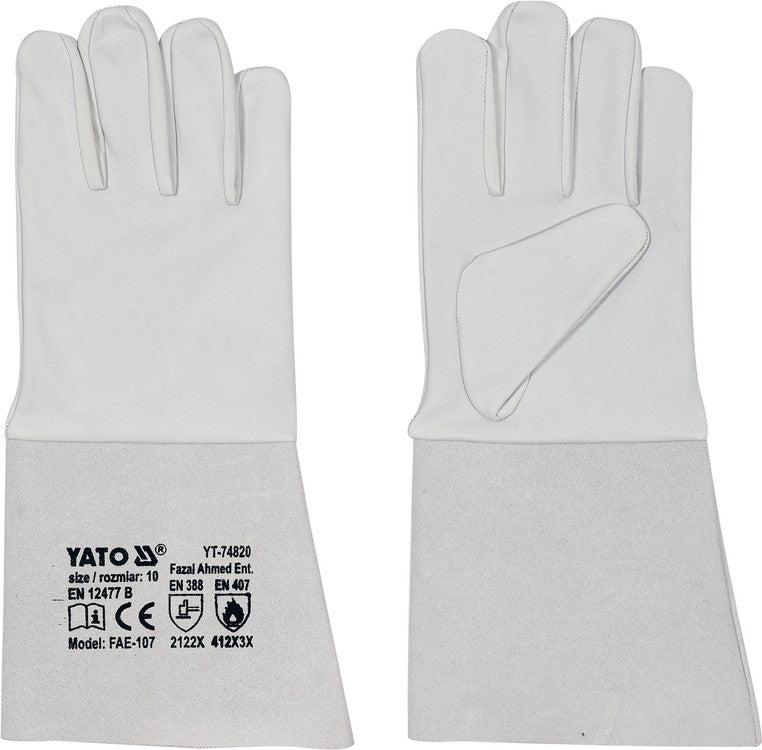 WELDING GLOVES TIG S. 10 (YT-74820)