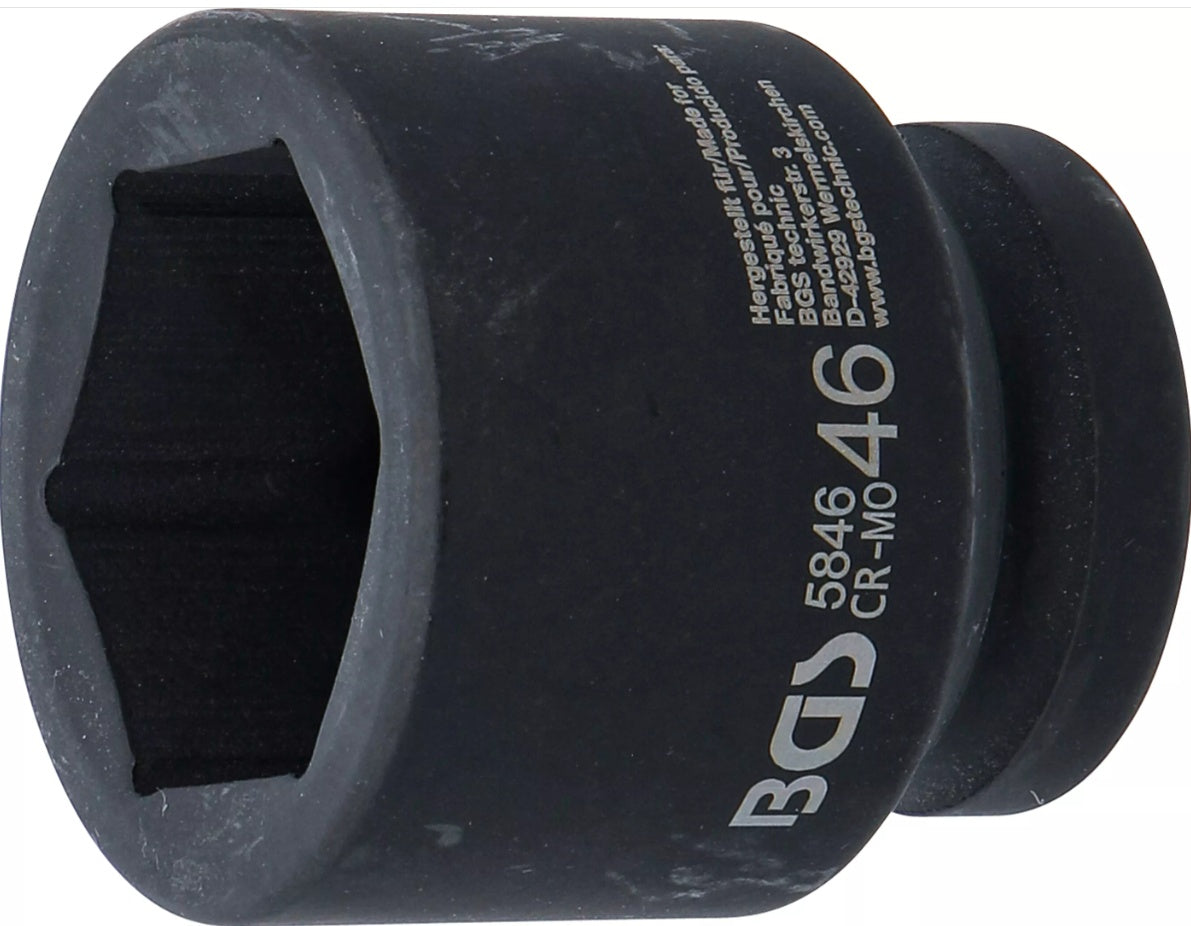 IMPACT SOCKET, HEXAGON | 25 MM (1") DRIVE | 46 MM (5846)
