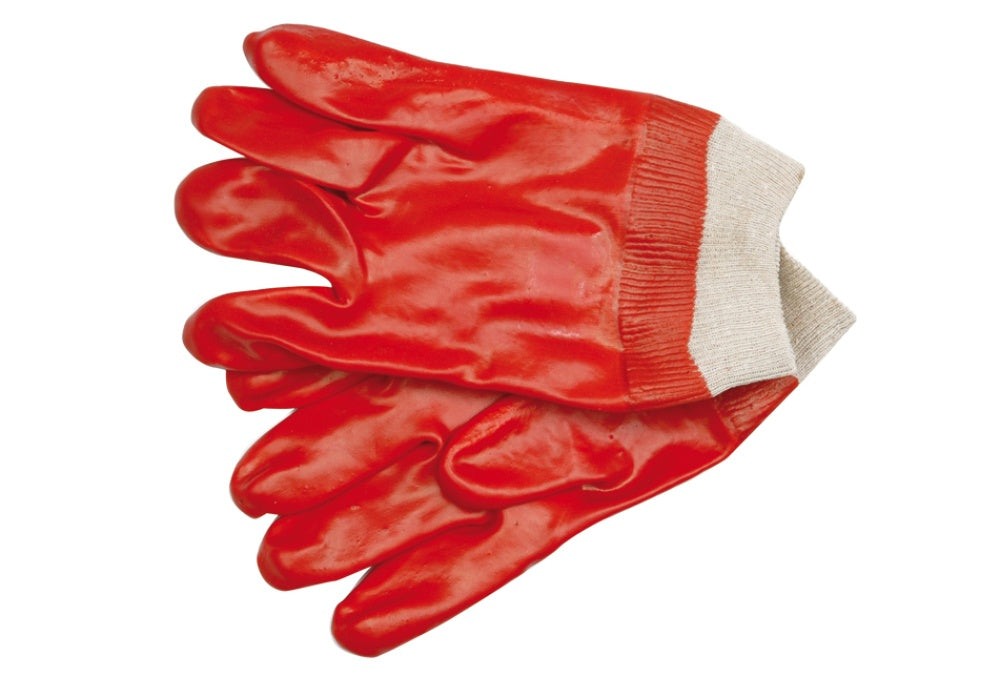 WORKING GLOVES, PVC RED 10.5" (74150)