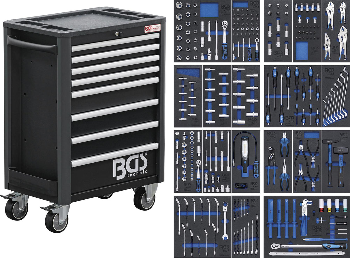 WORKSHOP TROLLEY PRO EXCLUSIVE | 8 DRAWERS | WITH 259 TOOLS (4114)