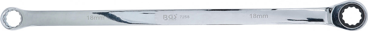RATCHET RING WRENCH AND RING SPANNER | EXTRA LONG | 18 MM (7258)