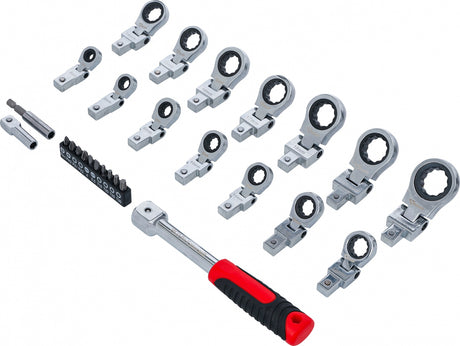 PUSH-FIT RATCHET RING WRENCH AND BIT SET | 6 - 20 MM | 27 PCS. (84529)