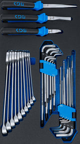 FOAM TRAY FOR BGS 2002 | COMBINATION WRENCHES, PLIERS AND L-TYPE WRENCHES | 31 PCS. (2002-8)