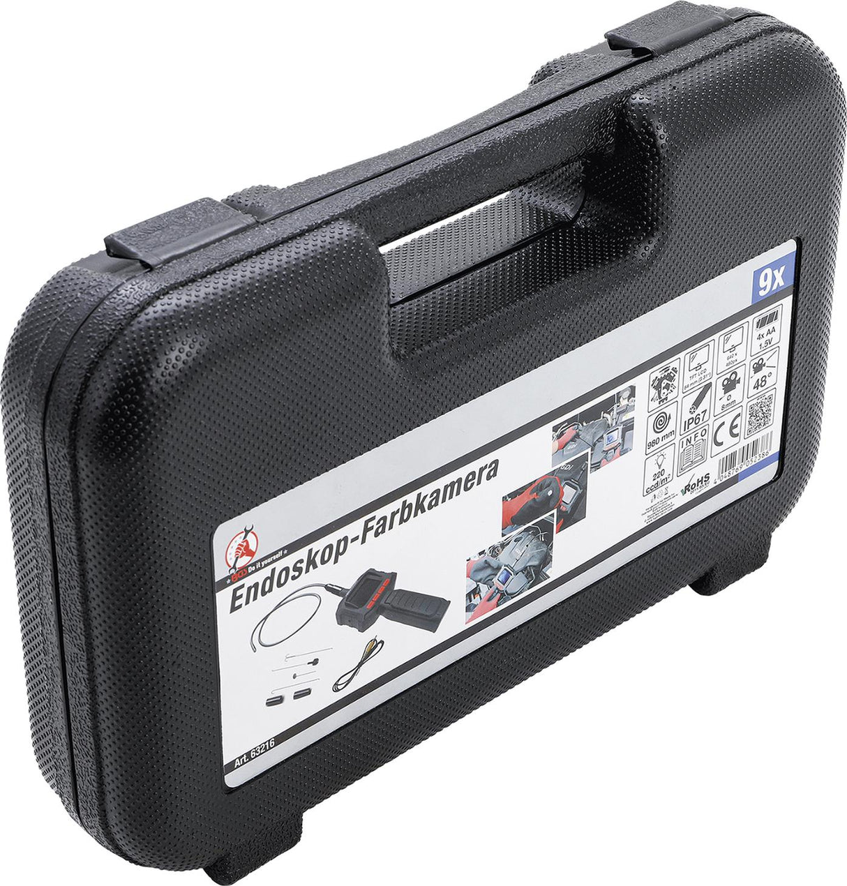VIDEO BORESCOPE WITH TFT-DISPLAY | CAMERA HEAD Ø 8 MM (63216)