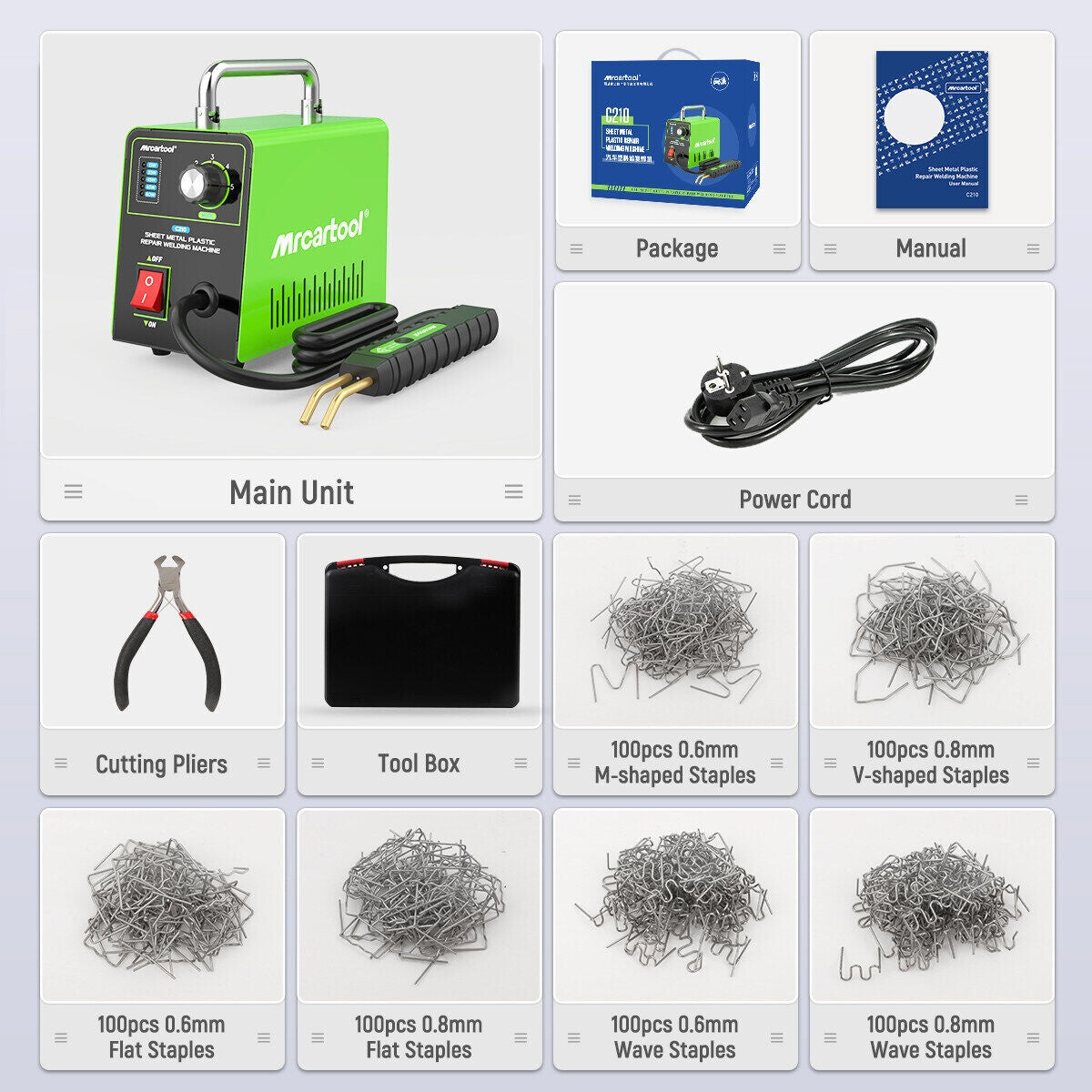 PLASTIC REPAIR SYSTEM/DEVICE | + 600 PCS. STAPLES (HS80W)