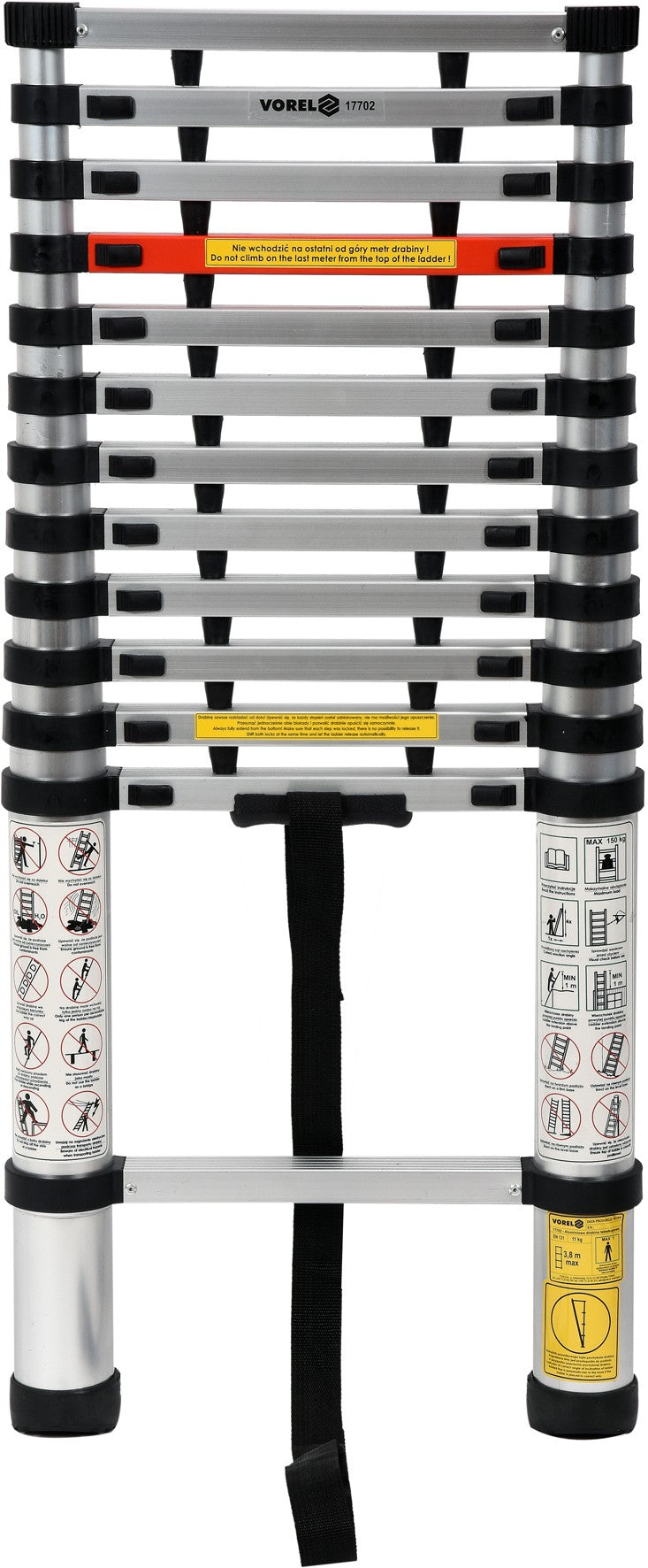 ALU TELESCOPIC LADDER 3,8M 13STEPS (17702)