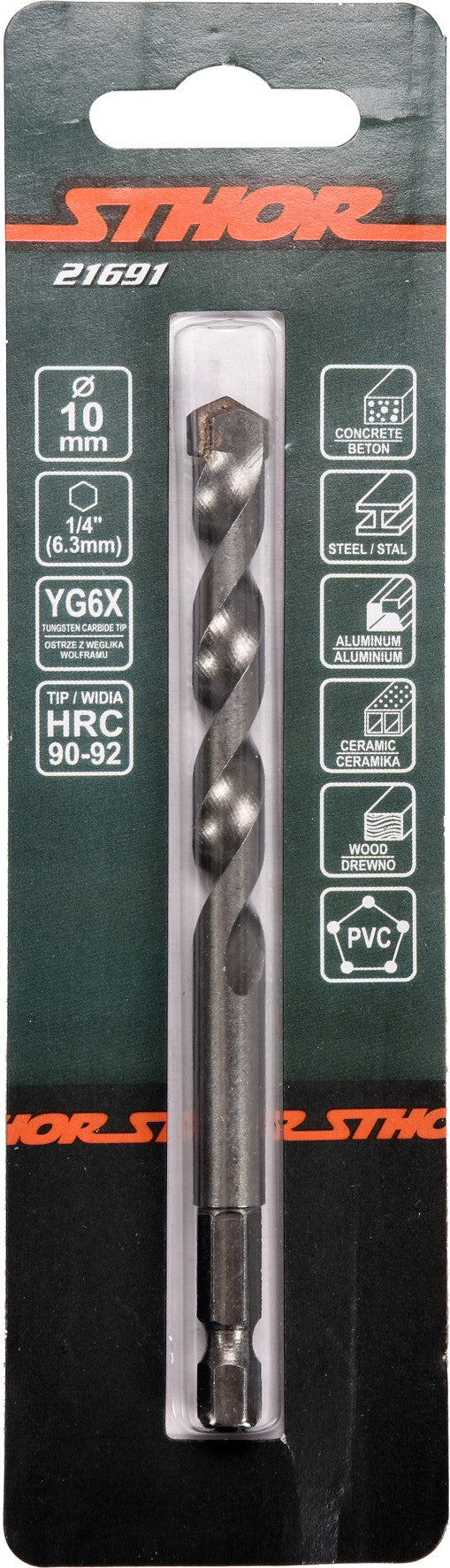 UNIVERSAL DRILL WITH HEX SHANK 10,0MM (21691)