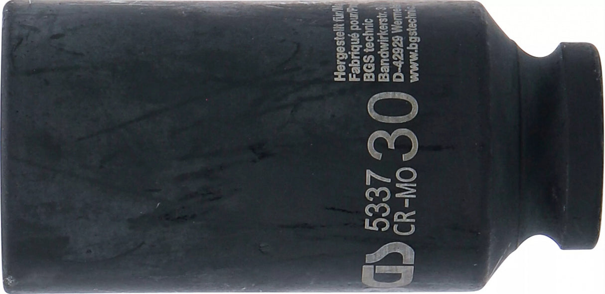 IMPACT SOCKET, 12-POINT, DEEP | 12.5 MM (1/2") DRIVE | 30 MM (5337)