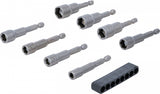 SOCKET SET, HEXAGON | 6.3 MM (1/4") DRIVE | 6 - 13 MM | 8 PCS. (2758)